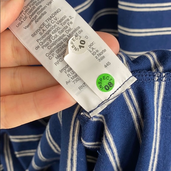 Madewell Dress Striped Crewneck Blue T-Shirt NWT - Picture 9 of 13